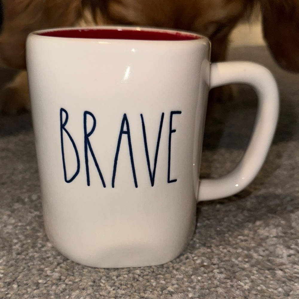 Rae Dunn Brave White Mug